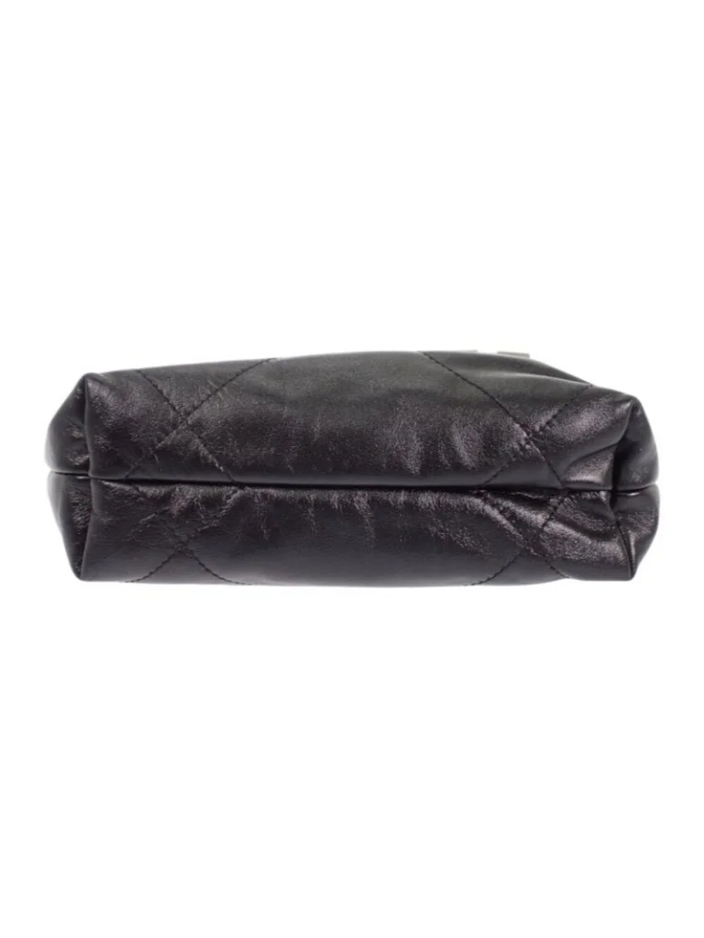 Chanel 22 Mini Shoulder Bag Shiny Calfskin Black Silver